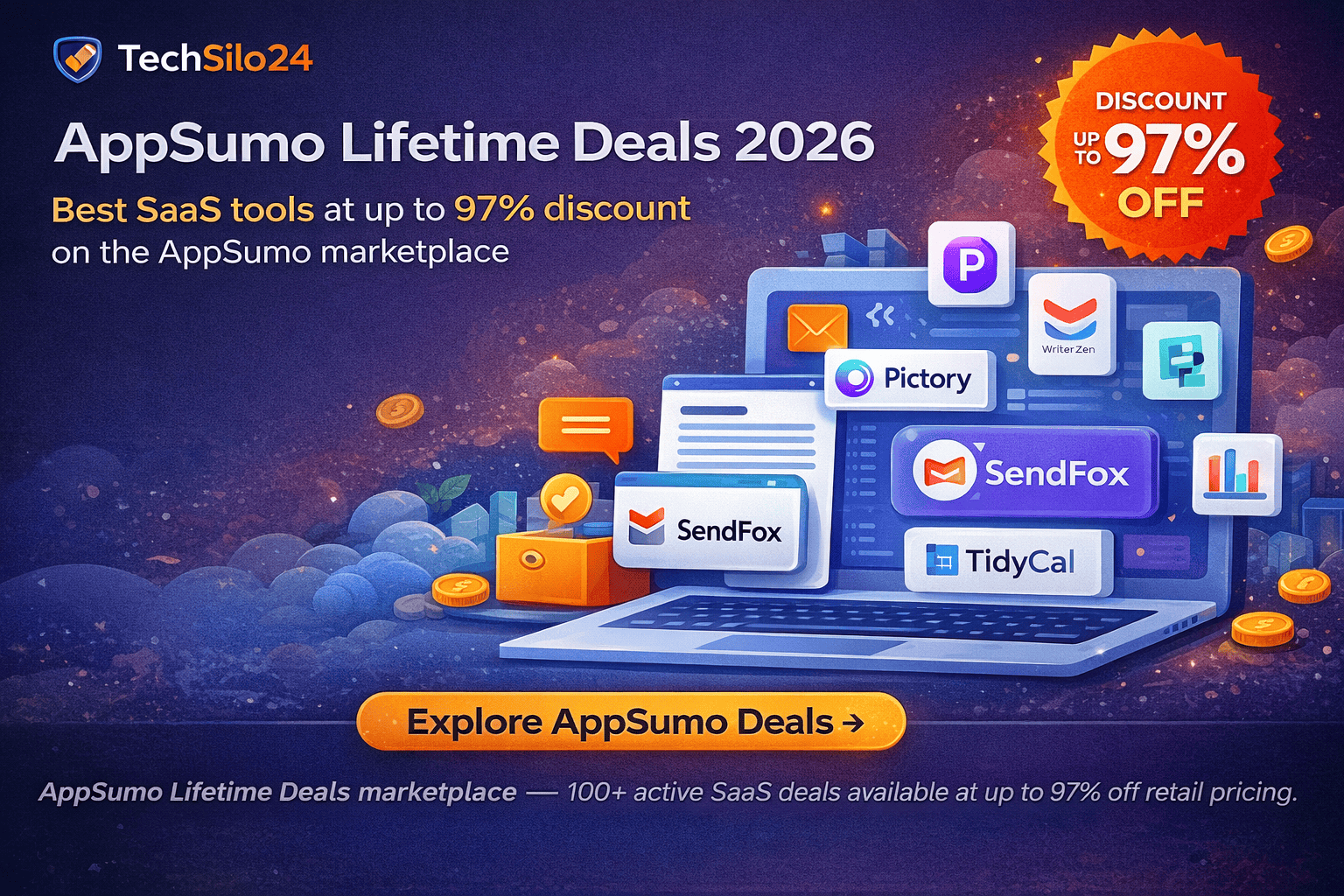 AppSumo lifetime deals 2026 — best SaaS tools available at up to 97% discount