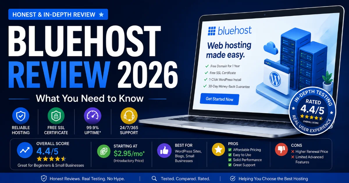 bluehost review 2026