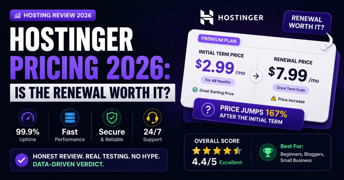hostinger pricing 2026